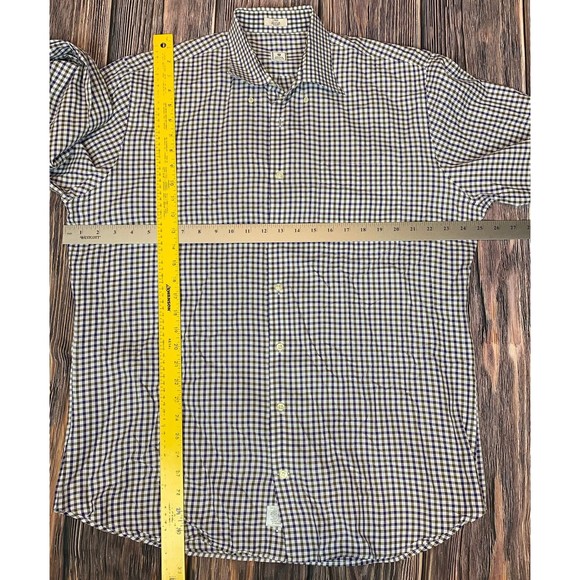 Peter Millar Multicolor Plaid Check Long Sleeve Button Down Casual Shirt Large - Picture 6 of 7